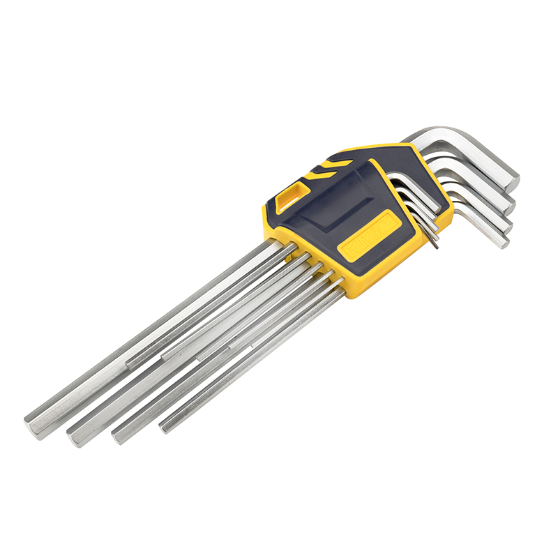 9pcs 塑插亞光平頭特長(zhǎng)內(nèi)六角扳手組套